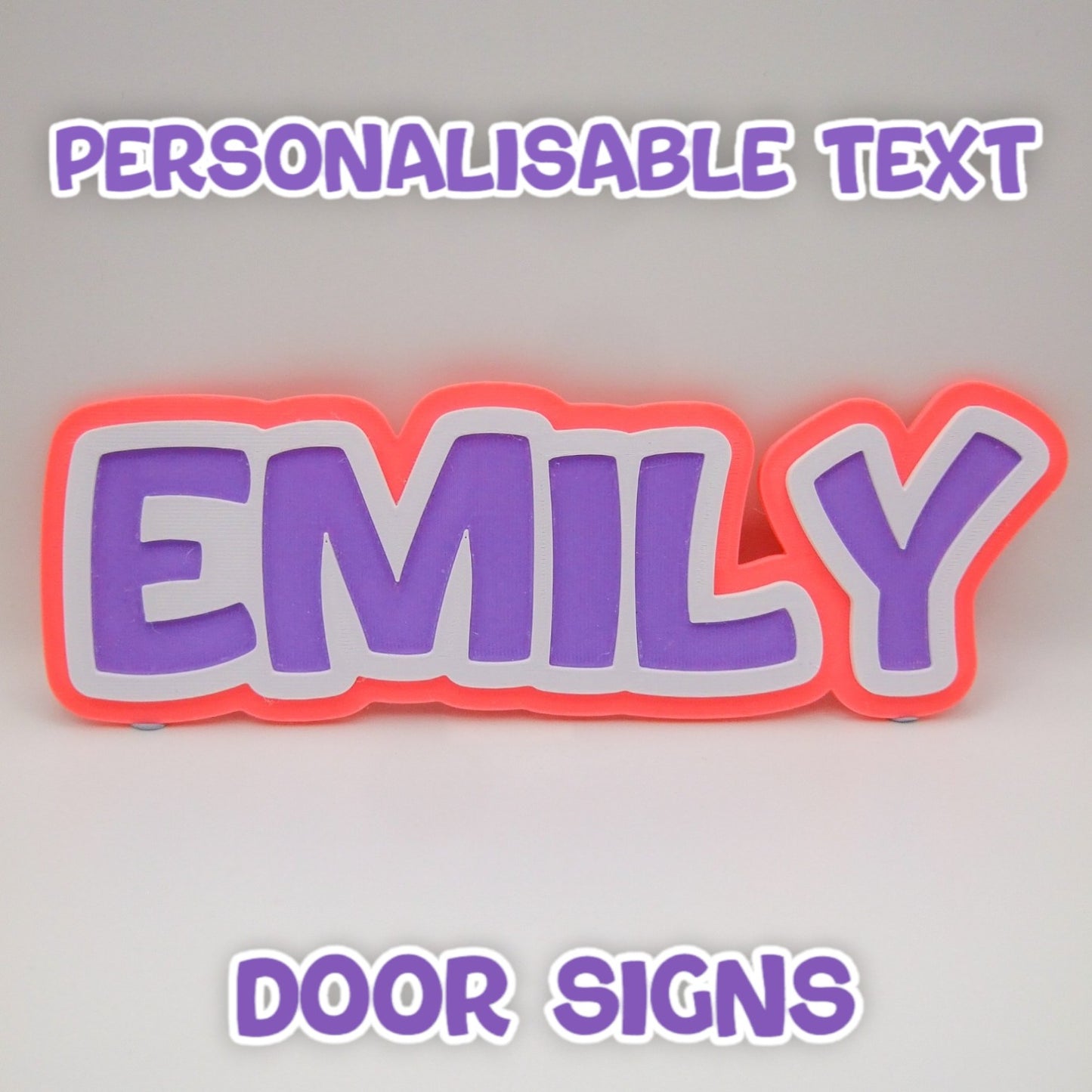 Bubbly Text Door/Wall Signs