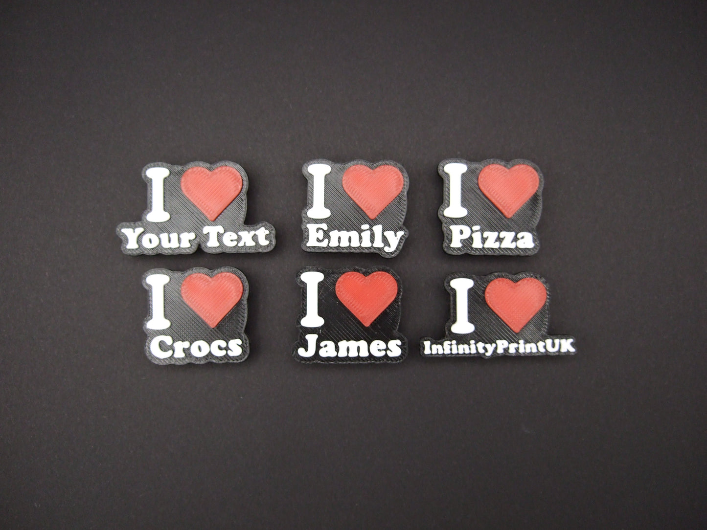 Personalised I Love Charms (Set of 2)