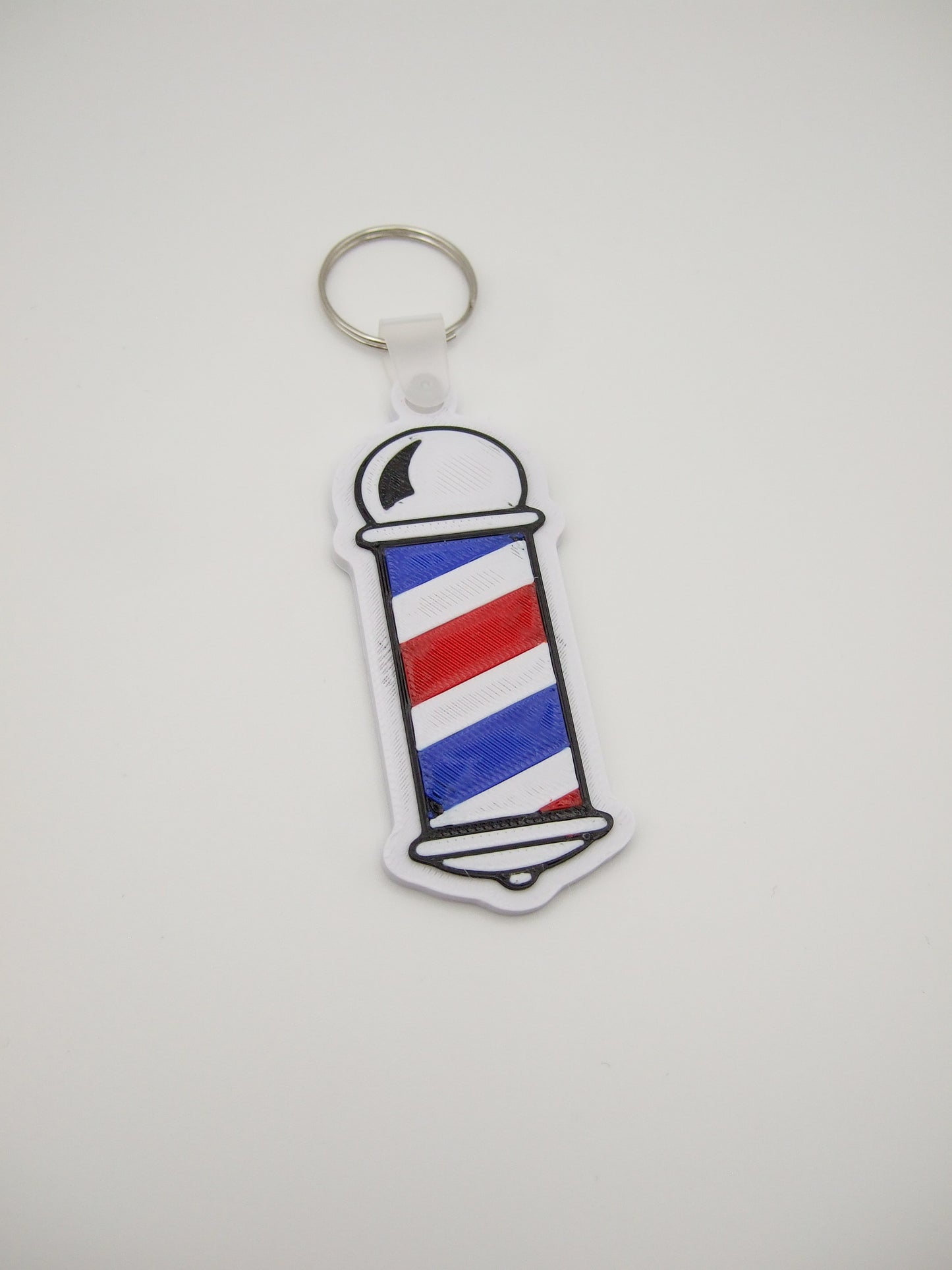 Barber Pole NFC Keyring