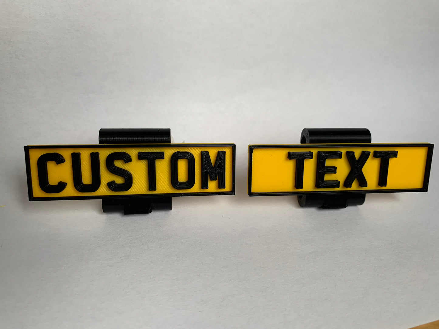 Reg Plate charms for Back Strap
