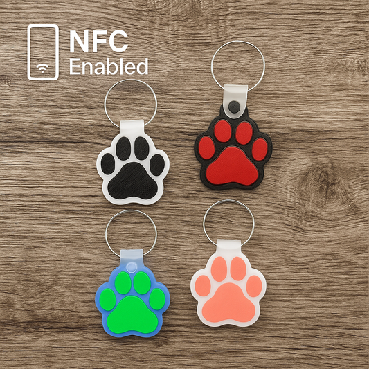 Dog Paw NFC Keyring