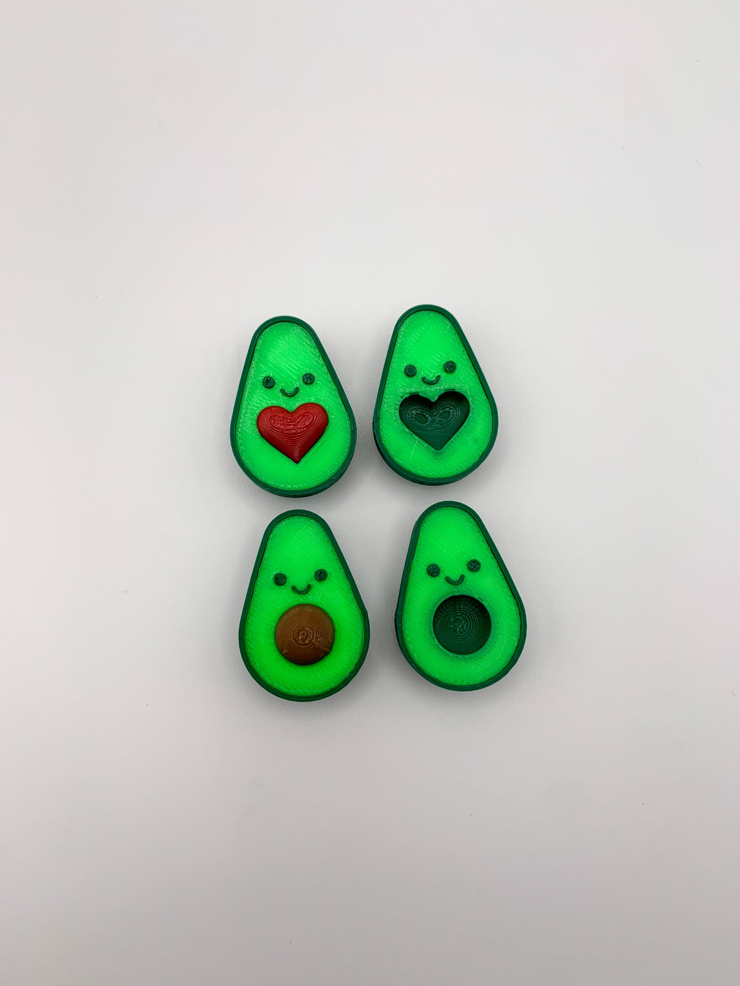 Avocado Heart Charms