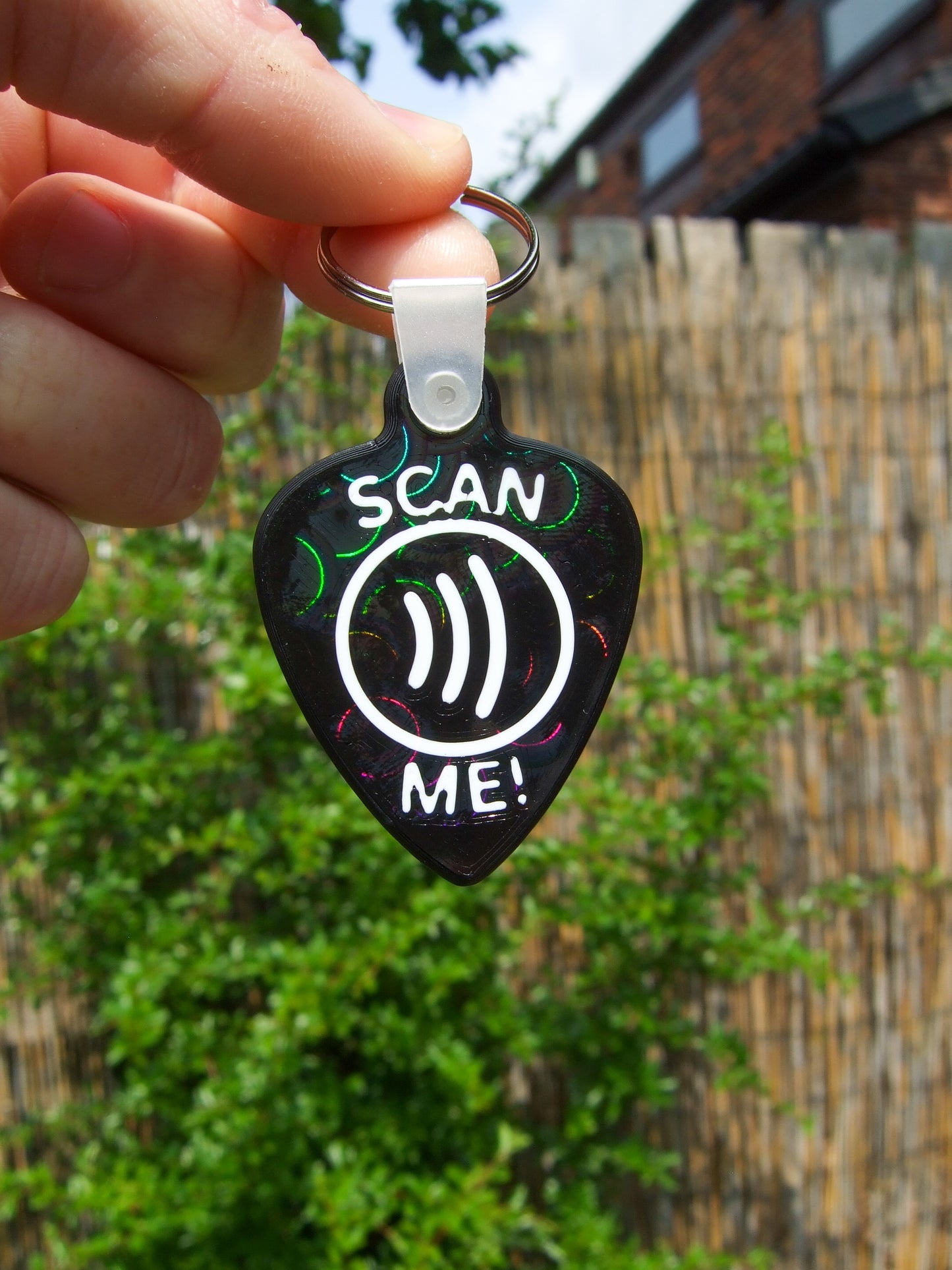 Guitar Pick NFC Keychain