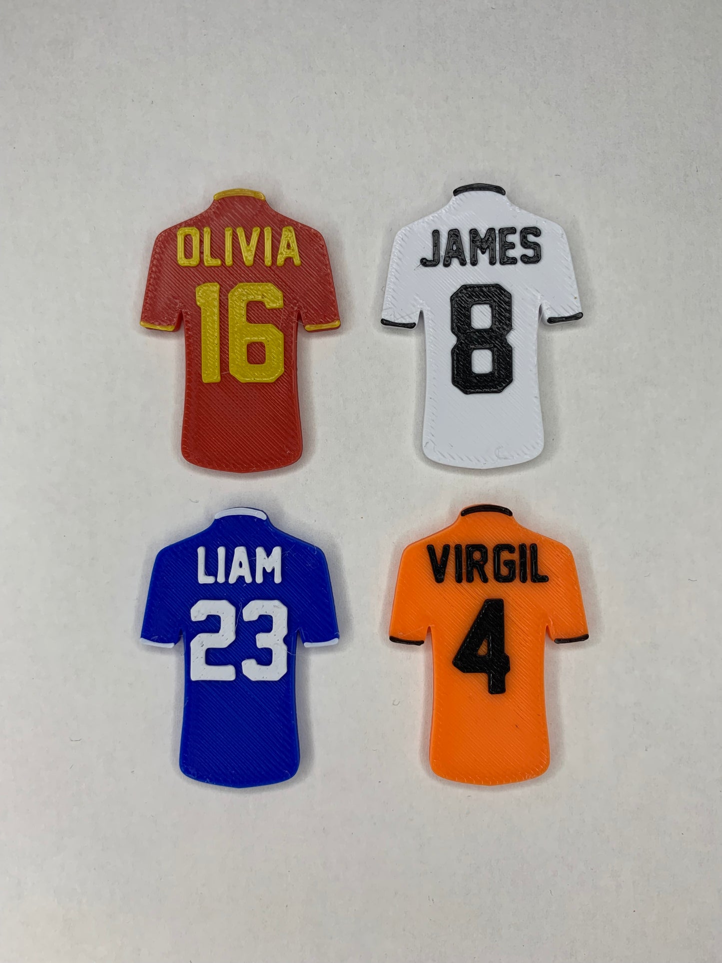 Personalised Football Shirt Charms (Set of 2)