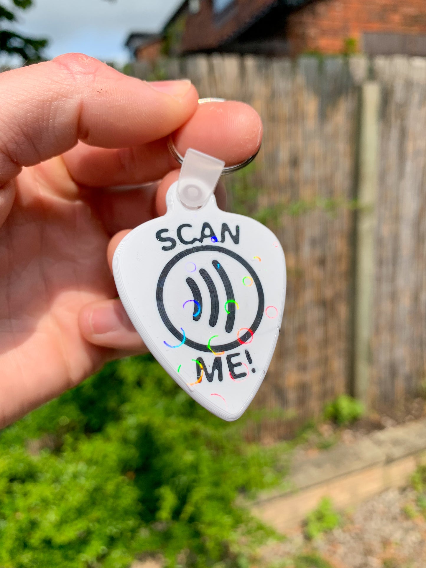Guitar Pick NFC Keychain