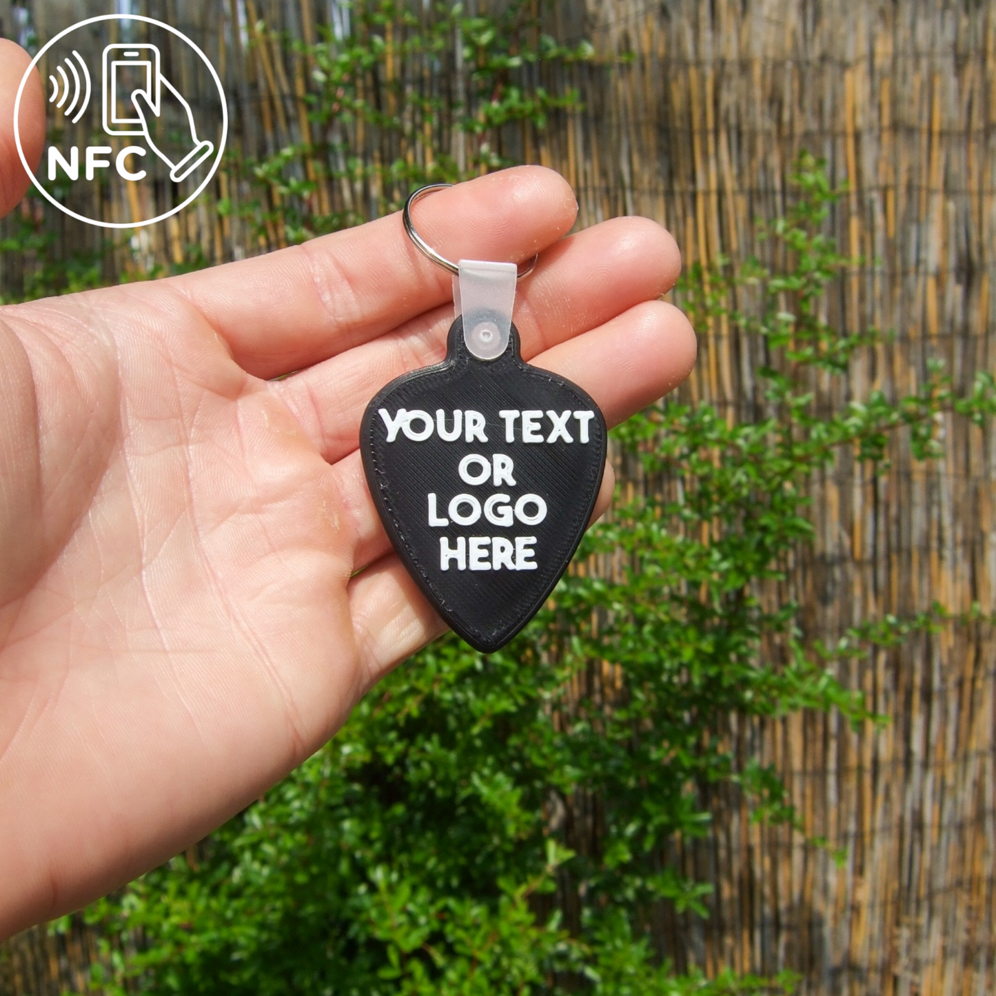 Guitar Pick NFC Keychain